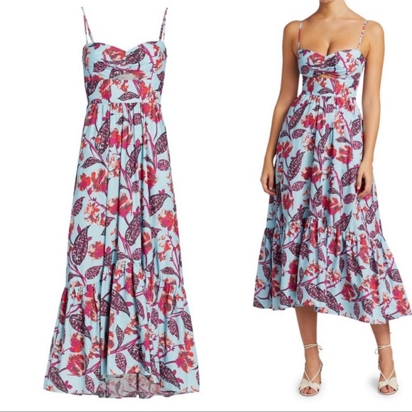 A.L.C. Dresses & Skirts - A.L.C Emilia Blue Floral Midi Dress